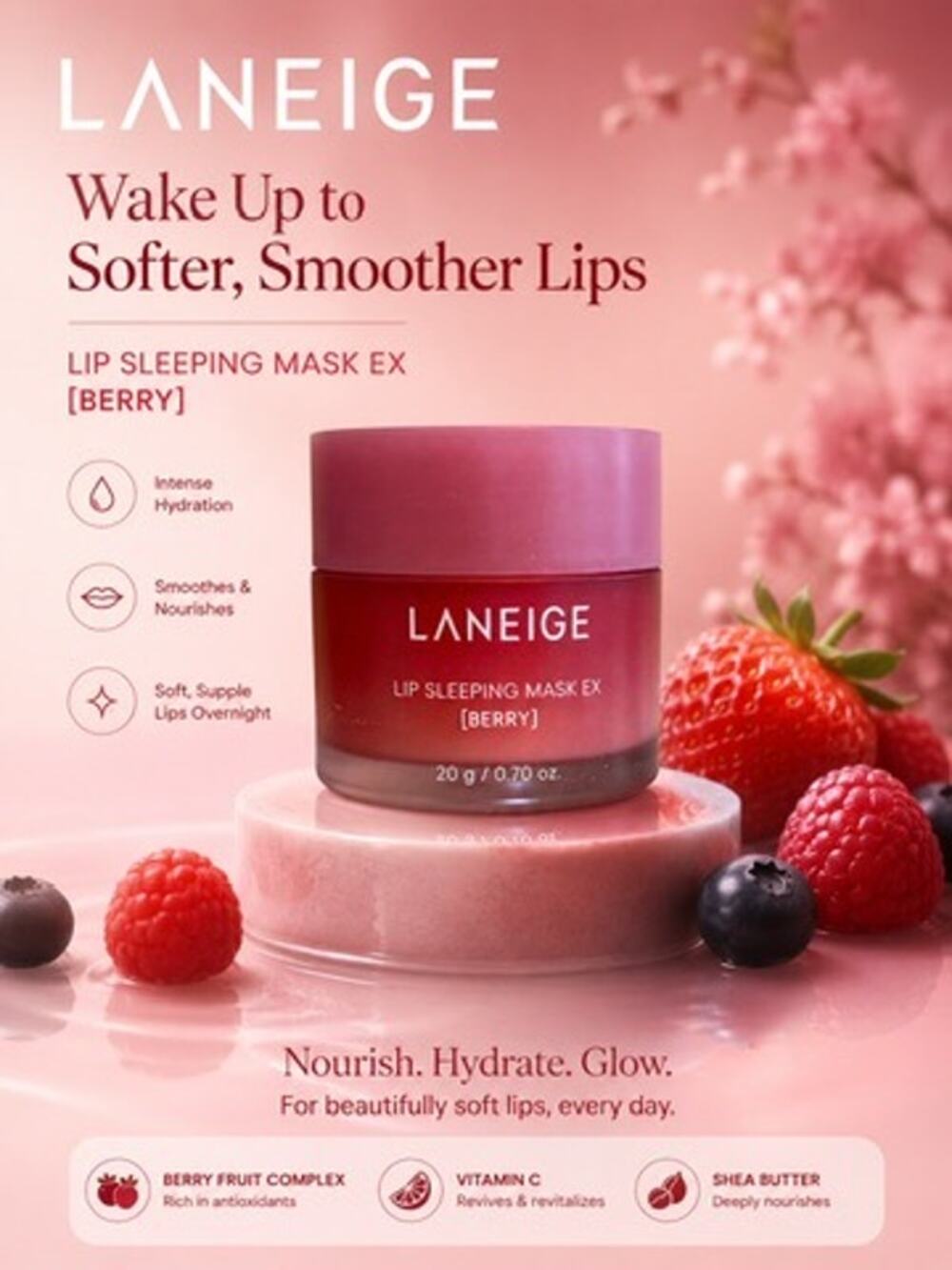 Cosmetics: Laneige Lip Sleeping Mask*Intense Hydration Lip Treatment Vitamin C